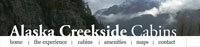Alaska Creekside Cabins - Website design